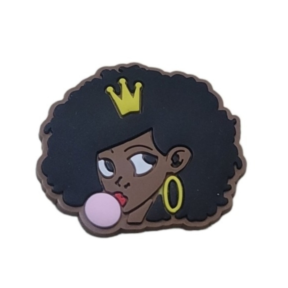 NEW Black Queen Bubble Gum Black Girl Magic Croc Charm